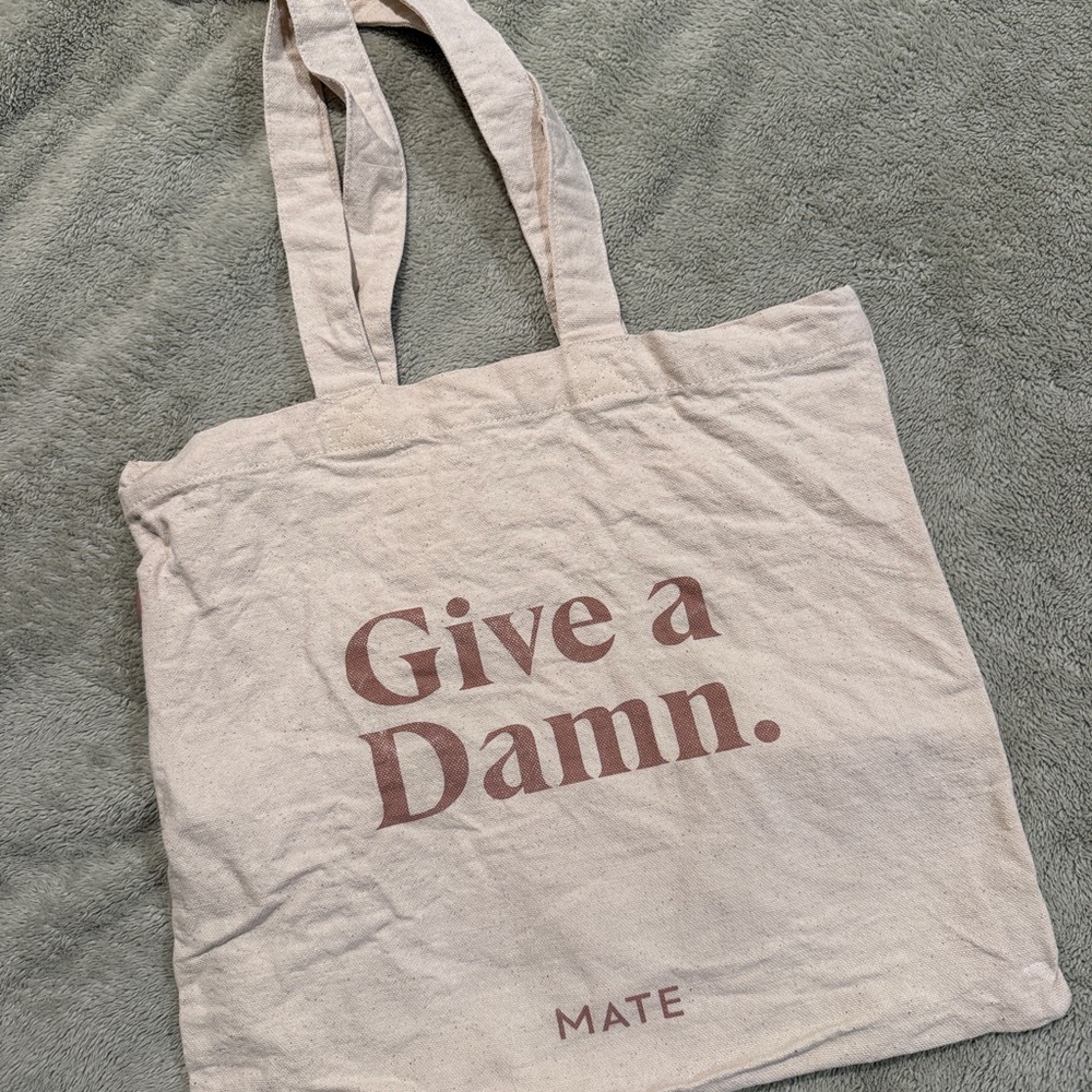 MATE the Label Cream and Brown Eco-Friendly Tote Bag